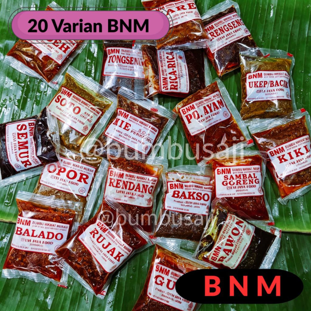 BNM - ( 20 VARIAN BNM ) - BUMBU NIKMAT MURAH - BUMBU SACHET SIAP SAJI