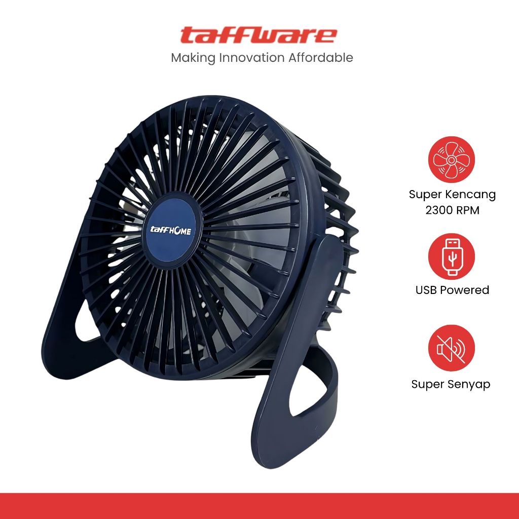 Housmart TaffHOME Kipas Angin Meja Portable Desk Fan USB 5 Inch 2.5W