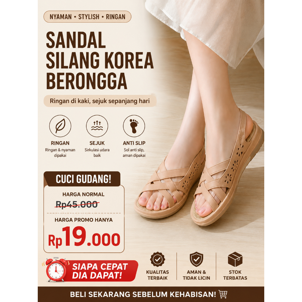 Sandal Hak Tahu 3 cm/Sandal hak 3 cm wanita/Sandal wanita kekinian