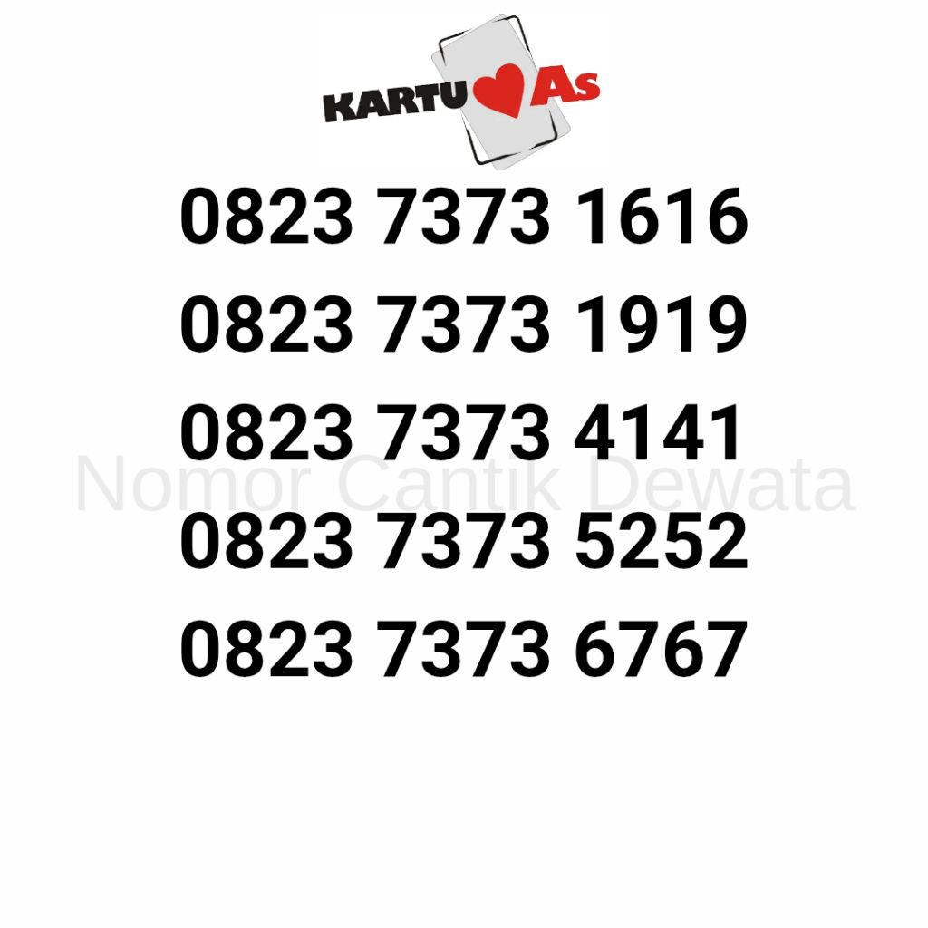 Nomor Cantik Kartu AS Seri 7373 abab, Nomor Cantik Telkomsel, Nomer Cantik