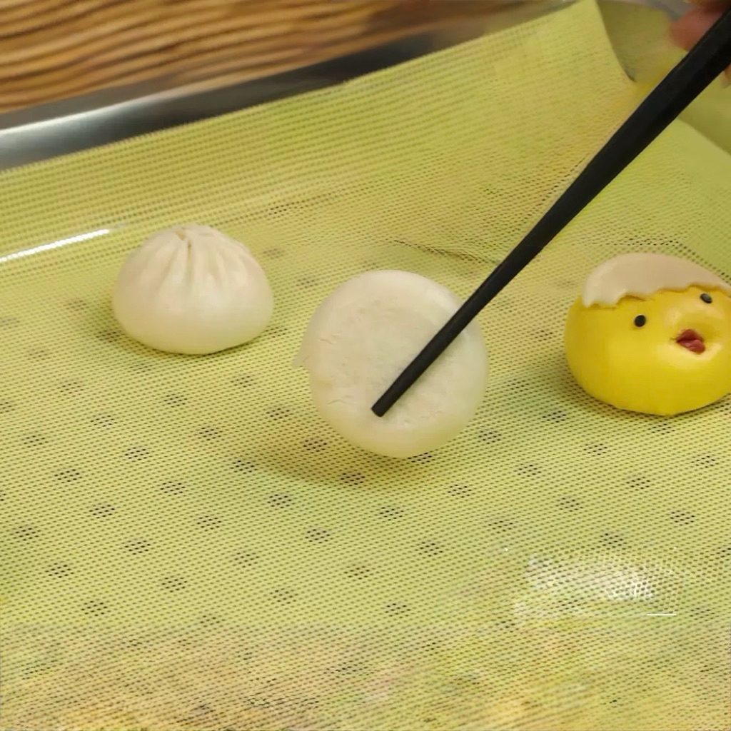 TEBAL alas kukus anti lengket kain mesh silicone /alas kukus bakpao, pansit, dimsum ,alas kukus dims