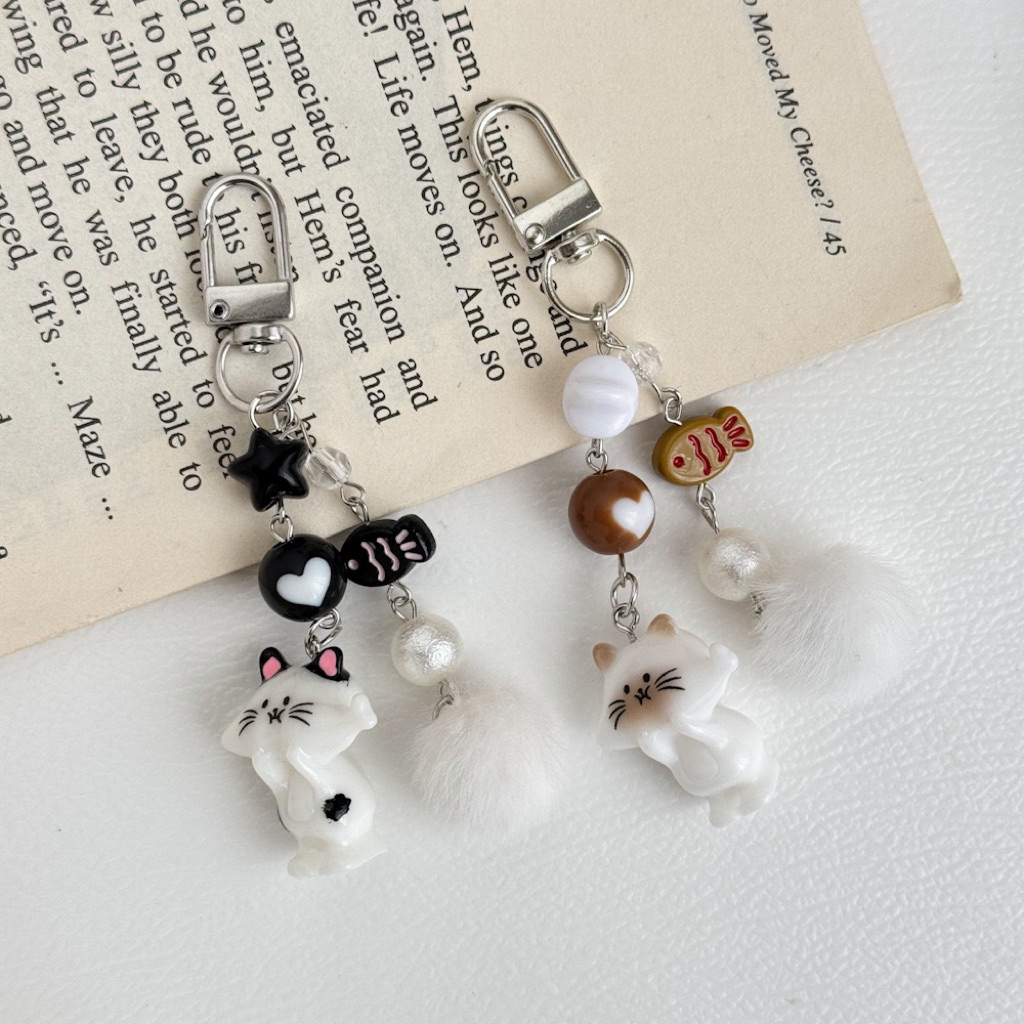 JOYY KEYCHAIN - Keychain Cat Fish - Gantungan Kunci Kucing - Gantungan Handphone Kucing - Gantungan 