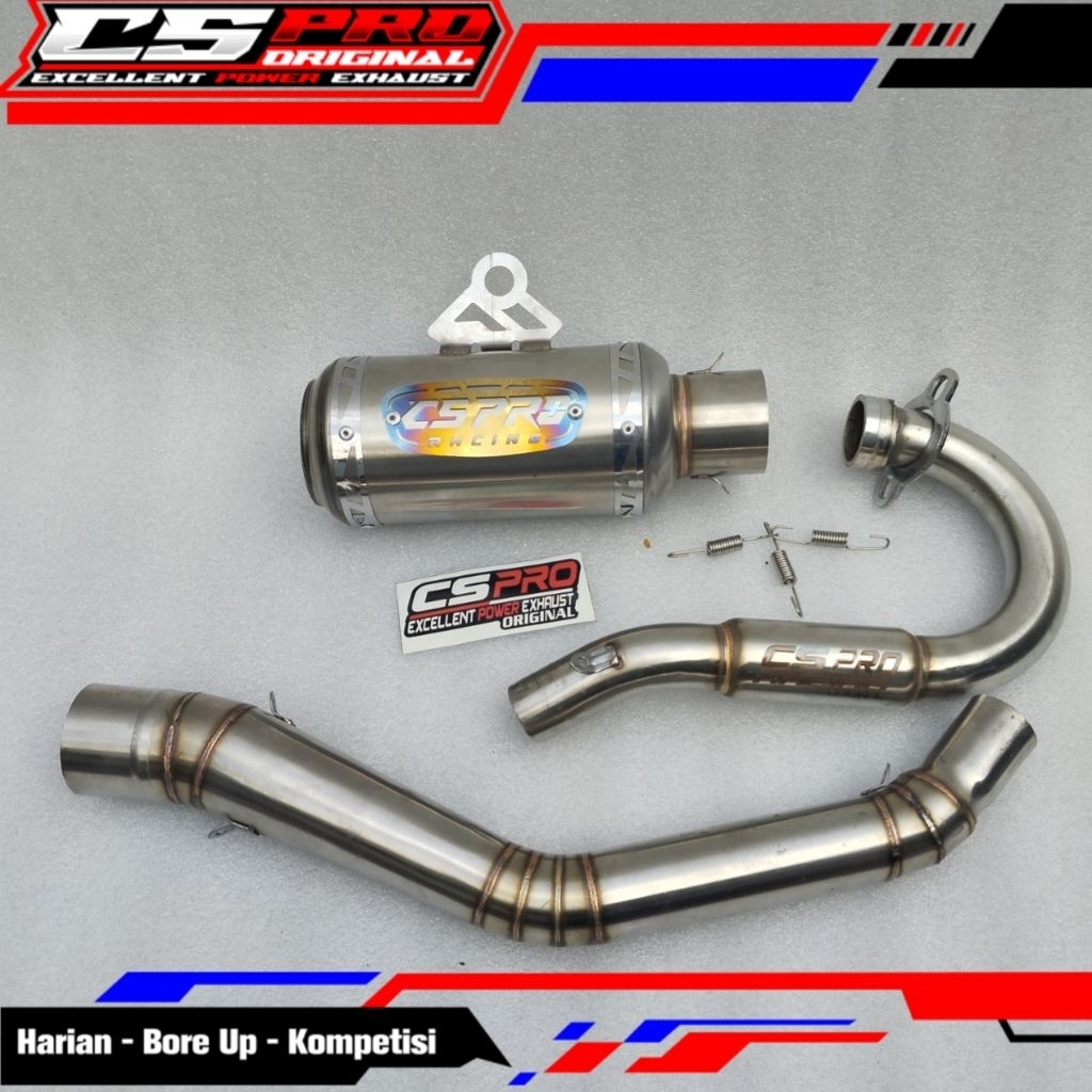 Knalpot Racing original CS pro Klx150 Crf150 D tracker 150 wr155 inlet 50mm Knalpot CS pro motorcros