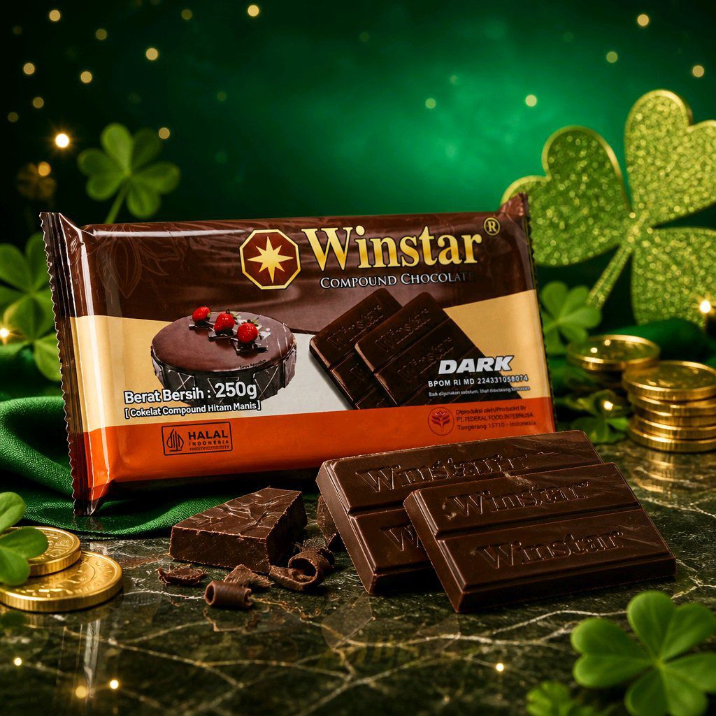 Coklat Batang Winstar Dark 250gr - Coklat Hitam Berkualitas untuk Kue