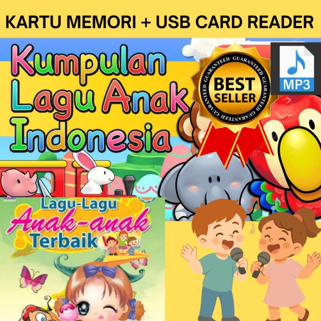 Kartu Memori Kumpulan Lagu Anak Indonesia +USB card reder