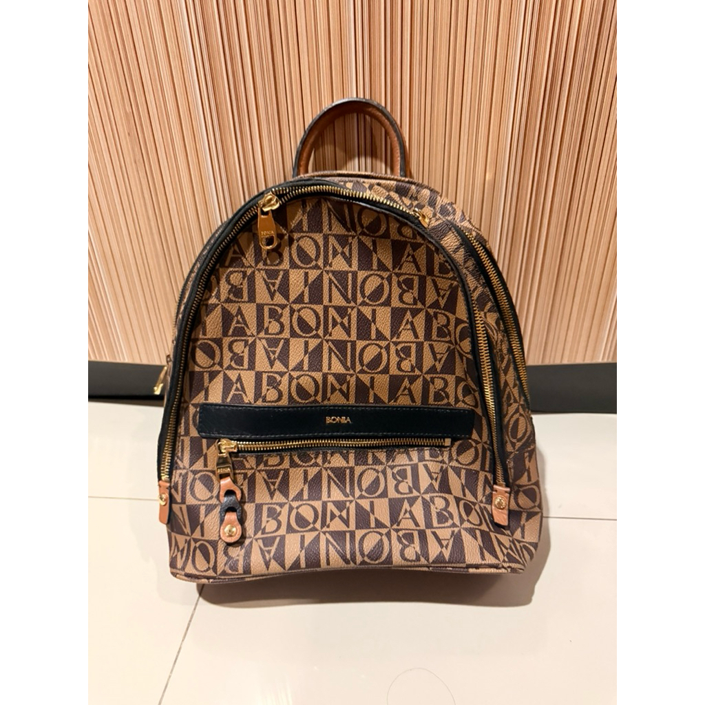 tas ransel bonia warna coklat preloved/second