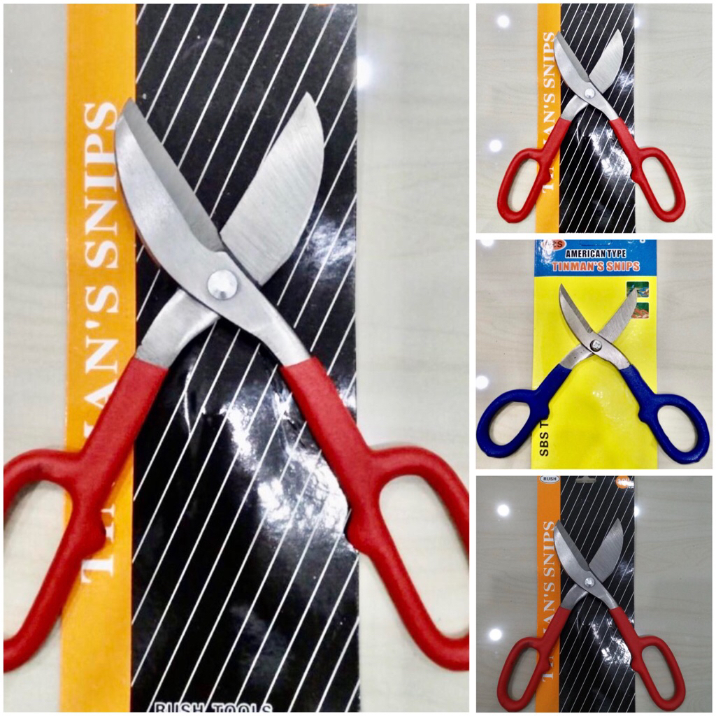 RUSH gunting seng 10” inci ( 25cm ) GG BULAT gunting furing baja ringan gipsum MILD STEEL ZINC SCISS