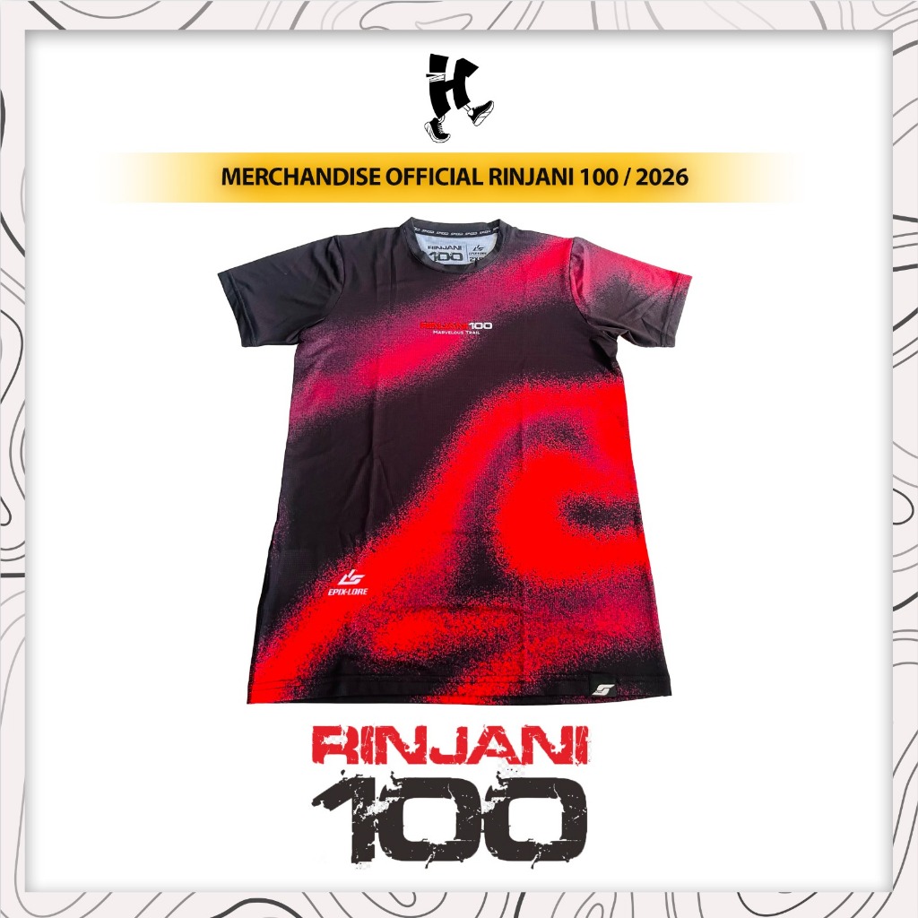 Jersey Official Merchandise RINJANI 100 -2026 Running & Trailrun Jersey ( rare - murah)