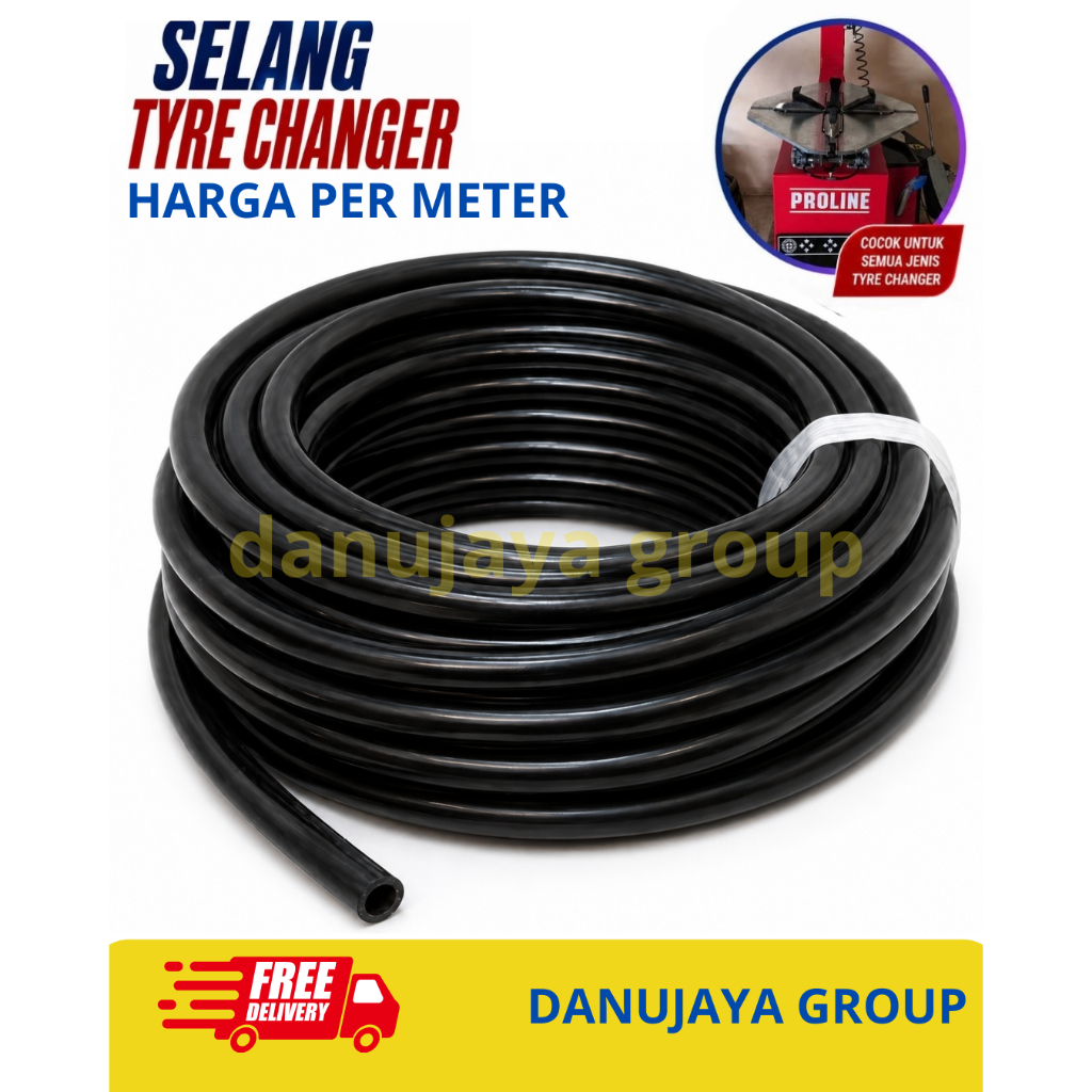 Selang Tyre Changer Per Meter Hitam Universal Selang Mesin Angin  Udara Kompresor Mesin Bongkar Ban 