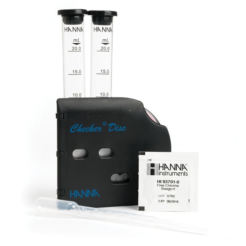Hanna HI38018 Chlorine (as Cl2 free) Range (0.00-0.70mg/L)(0.0-3.5mg/L) Method checker disc 200 test