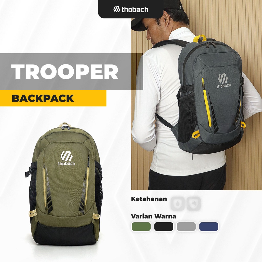 THOBACH - Daypack Trooper Tas Olahraga/Tracking Pria dan Wanita