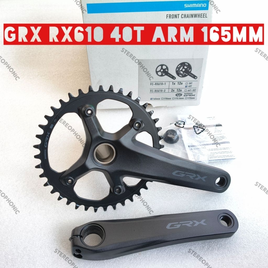 BNIB Crank SHIMANO Crank GRX 40T ARM 165mm RX610 11-12speed Crank GRX RX610 40T Crank GRX Arm 165mm 