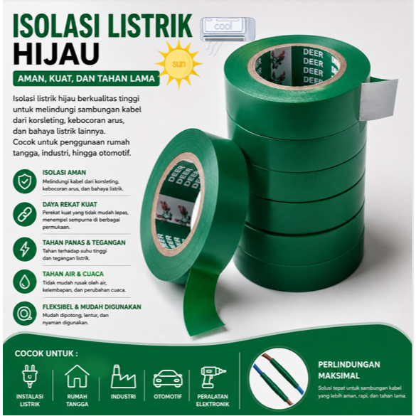 SOLASI LISTRIK WARNA HIJAU
