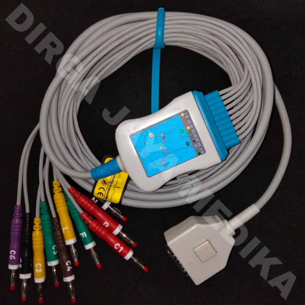 ECG Cable 10 Leads Fukuda ME IEC Din 10K / EKG Kabel 10 Leadwires Fukuda ME - Compatible Not Origina