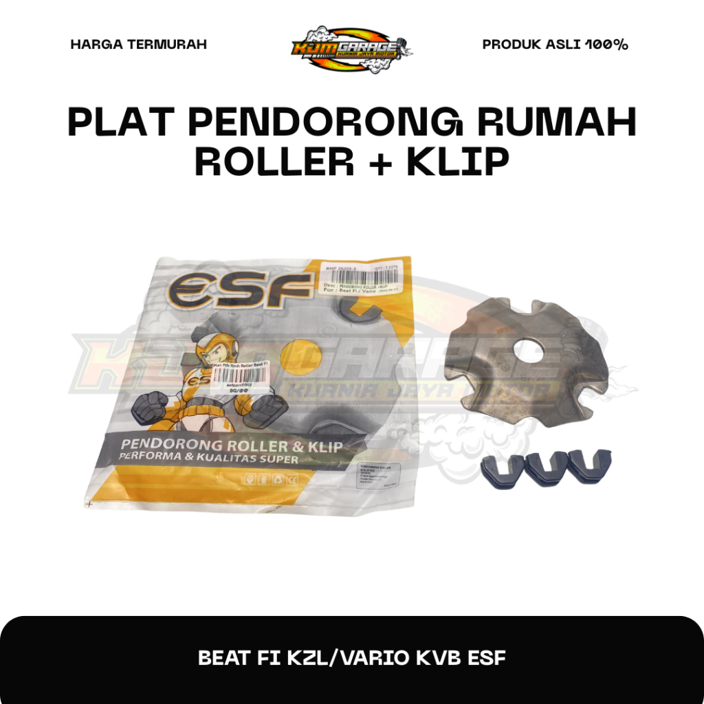 Plat Pendorong Rumah Roller + Klip Beat FI/Vario Kvb ESF