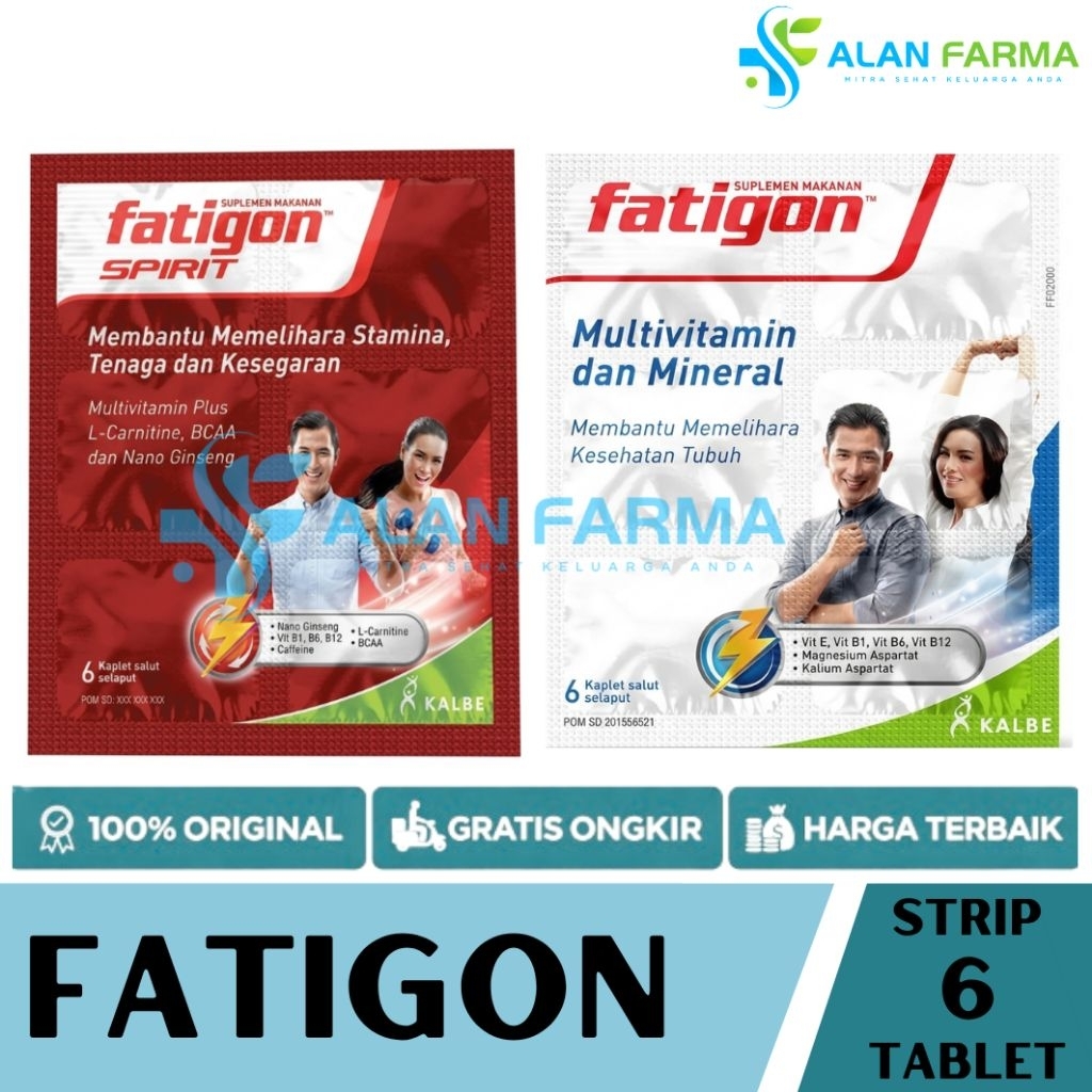 Fatigon Strip isi 6 Tablet | Fatigon Putih | Fatigon Spirit