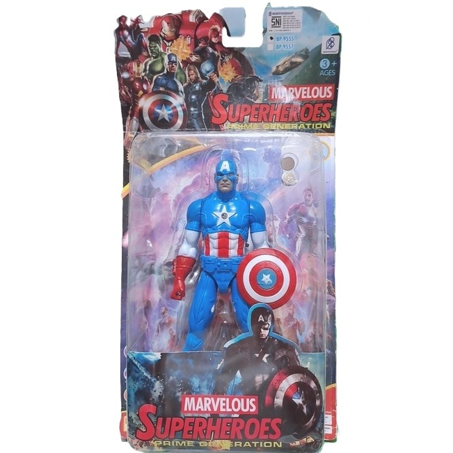 MAINAN ANAK LAKI LAKI FIGURE ACTION SUPER HERO MARVELOUS BP9555 MAINAN HOBI KOLEKSI