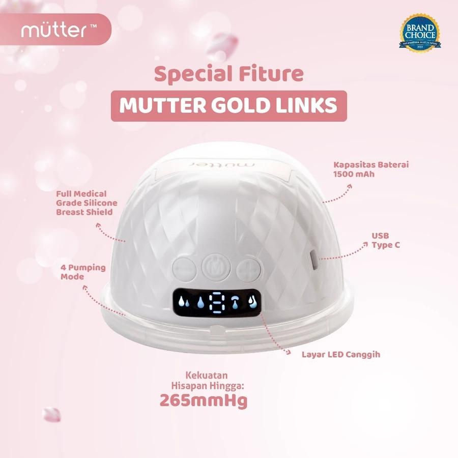 PRELOVED MUTTER GOLD LINKS Pompa ASI Elektrik Smart Wearable Handsfree Breast Pump