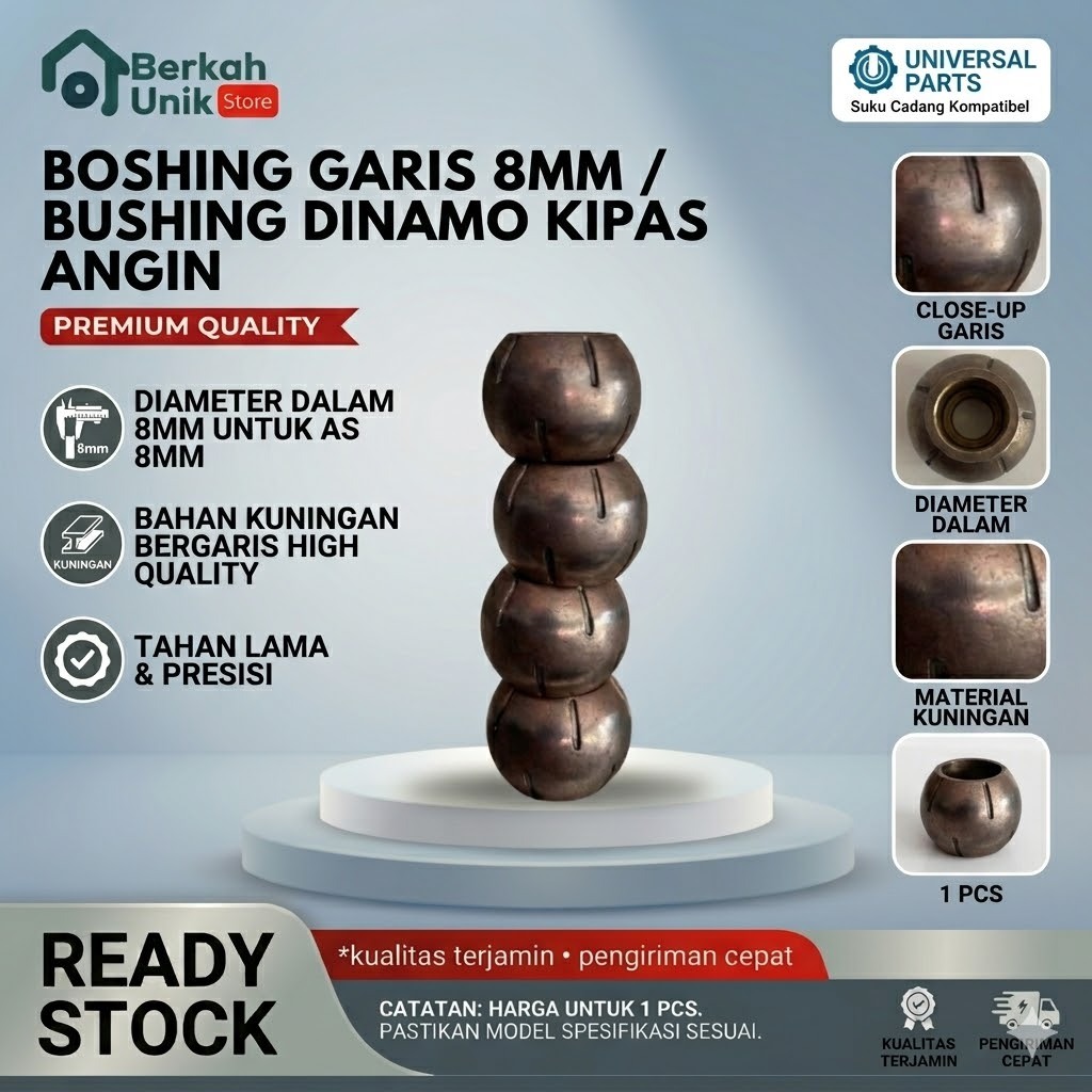 Boshing Garis 8mm Bushing Dinamo Kipas Angin - Boshing 8mm Model Garis Bushing Kipas Angin