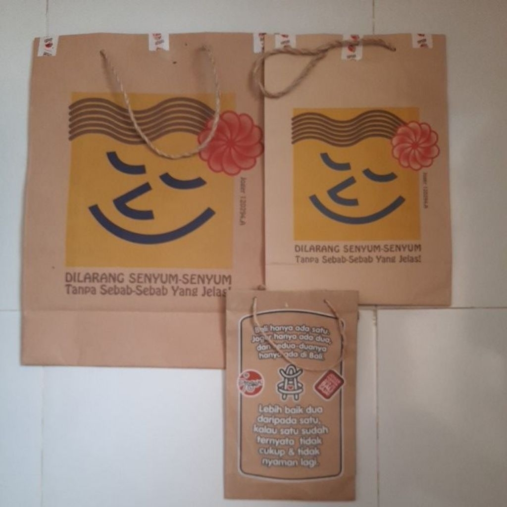 ORI No Second Paper Bag Joger Tas Belanja