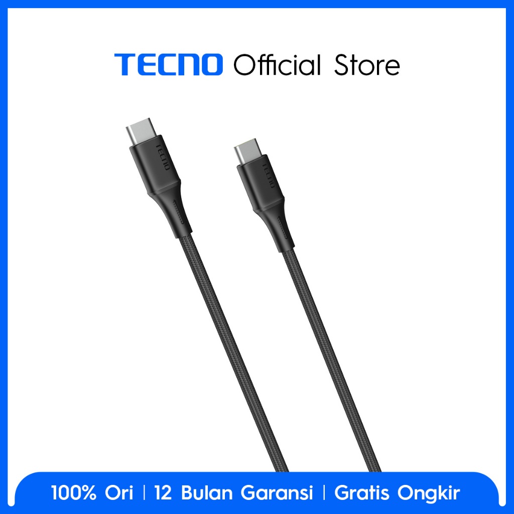 TECNO TCD-CC02 Data Cable USB C to C 65w High Speed Two In One Charging and Data Transfer - Gambar 3