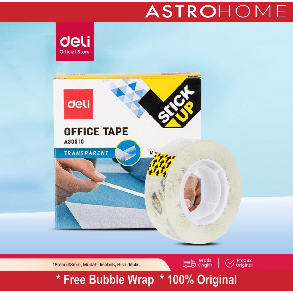 Isolasi Selotip Celotape Transparent Lakban Kecil Transparan Super Clear Deli Office Tape EA 30310 1