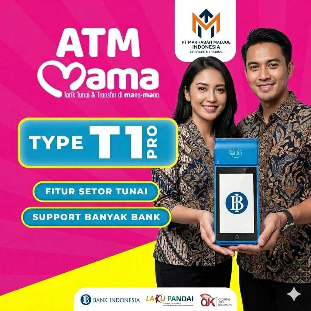 Mesin EDC Mini ATM Mama (Nobu Bank)  T1 PRO - BISA SEMUA BANK DAN PKH | SANGAT COCOK UNTUK USAHA UMK