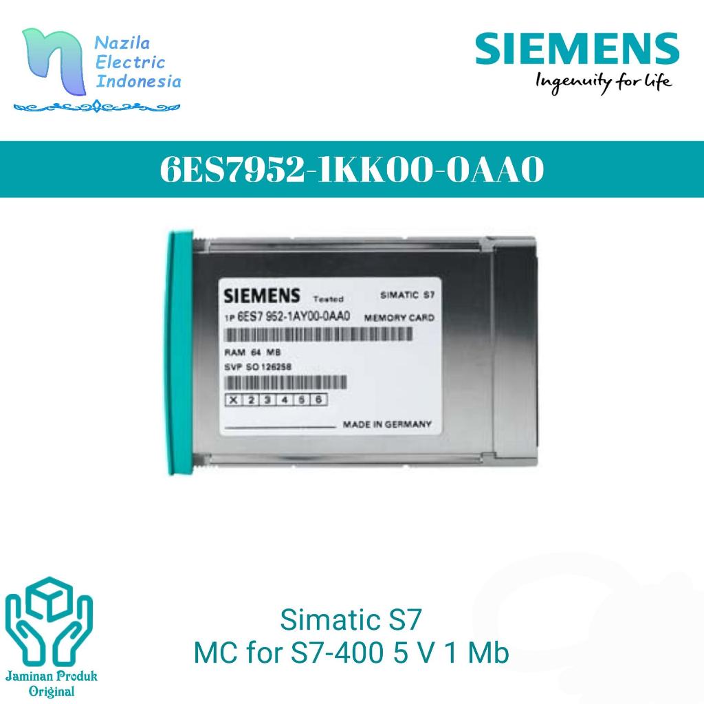 Siemens 6ES7 952 / 6ES7952-1KK00-0AA0 SIMATIC S7 Memory Card MC952 1 MB Flash EPROM Long Design For 