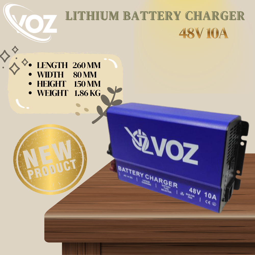 VOZ LITHIUM BATTERY CHARGER 48V 10A | VOZ CHARGER LITHIUM | SMART BATTERY CHARGER