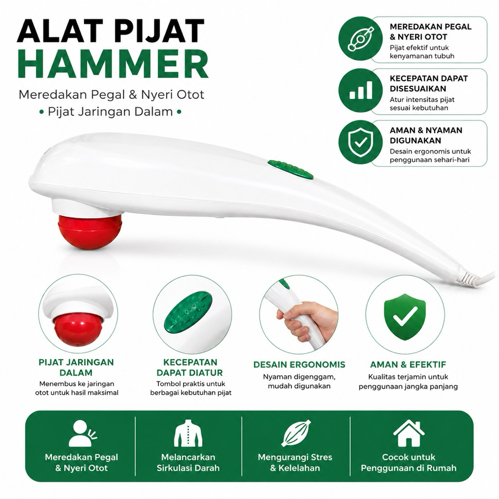 Pijat Elektrik Dolphin Alat Pijat Elektrik Dolphin / Portable Neck Shoulder Massager Dolphin / Porta
