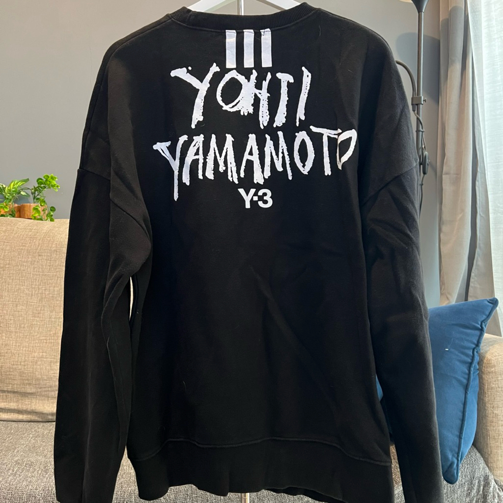 Preloved - Black Adidas Y-3 Signature Graphic Crew Sweatshirt