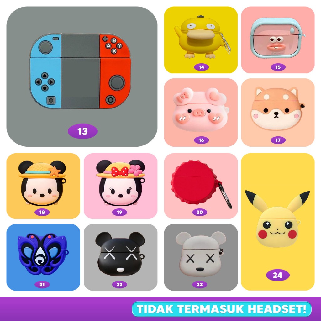 [C] Case Airpods Pro 6 / Robot Flybuds T10 / Lenv HT38 / J6 Soft Case Karakter Luffy