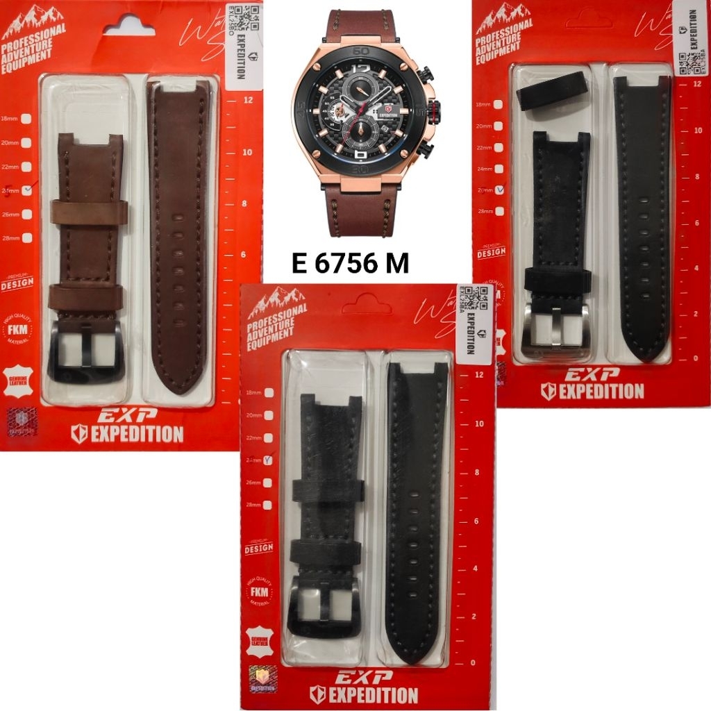Strap Kulit Jam Tangan Expedition E 6756 M