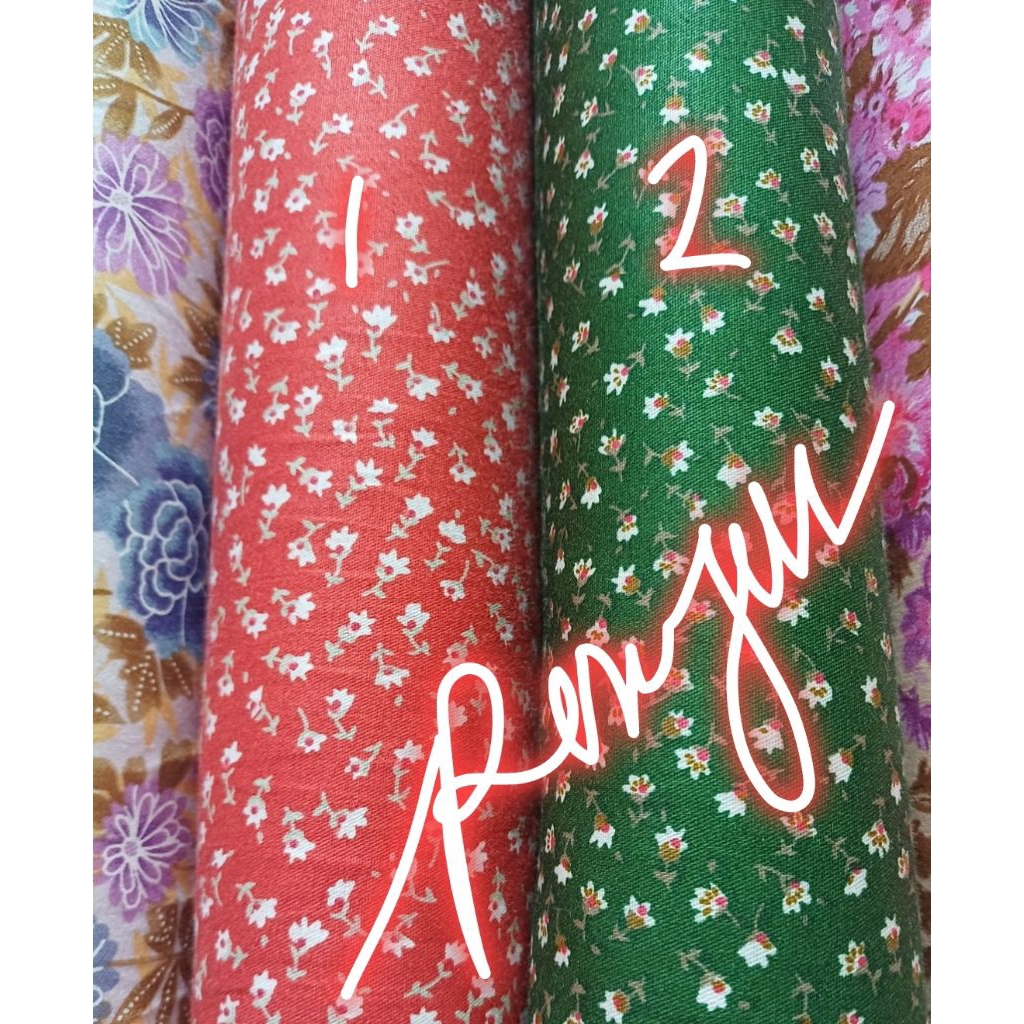 katun jepang motif bunga kecil