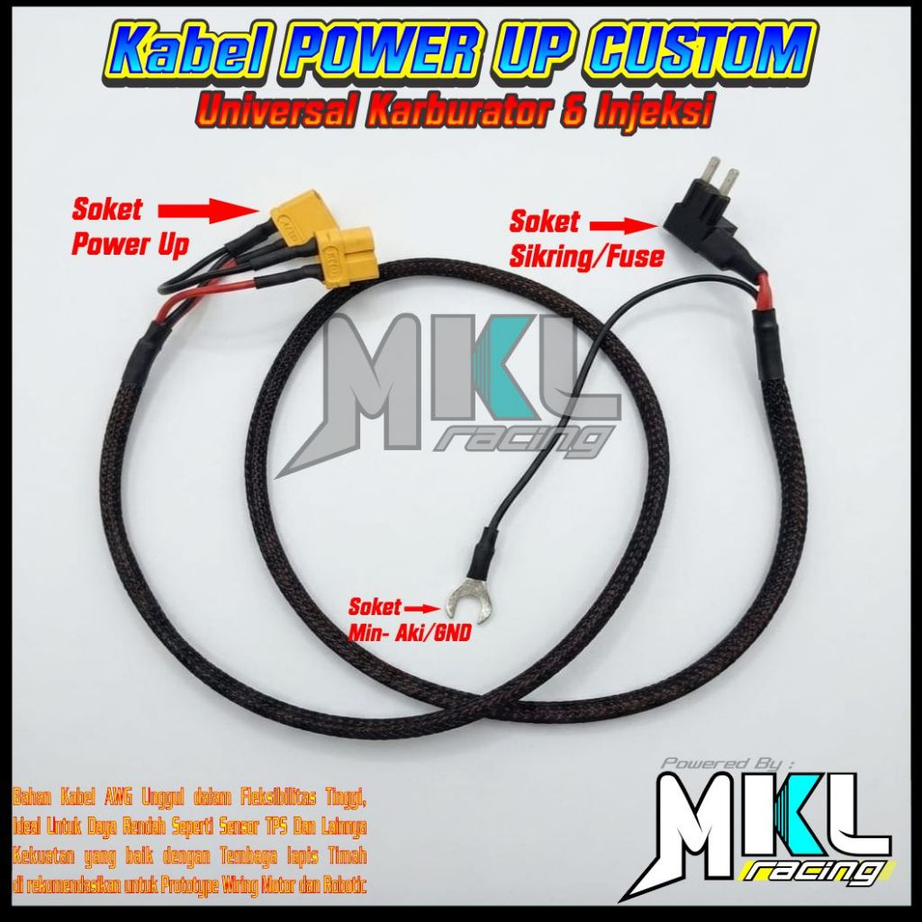 KABEL SAMBUNGAN POWER UP SOKET XT60 ASTECH AN TECH ORIGINAL VARIO 125 150 160 BEAT SCOOPY ESP KRJ Fi