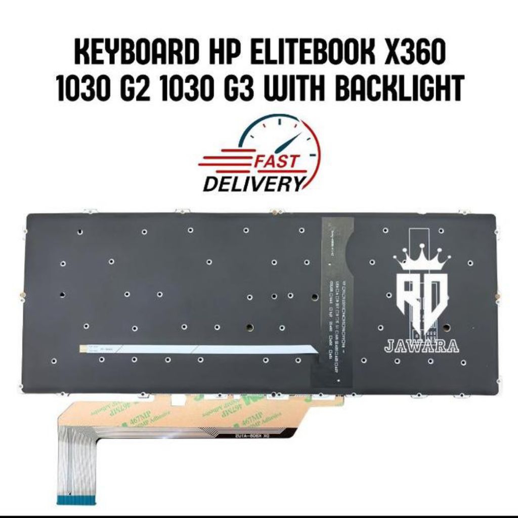 KEYBOARD HP ELITEBOOK X360 1030 G2 1030 G3 1030 G4 1030 G5 1030 G5 1030 G6 HITAM WITH BACKLIGHT