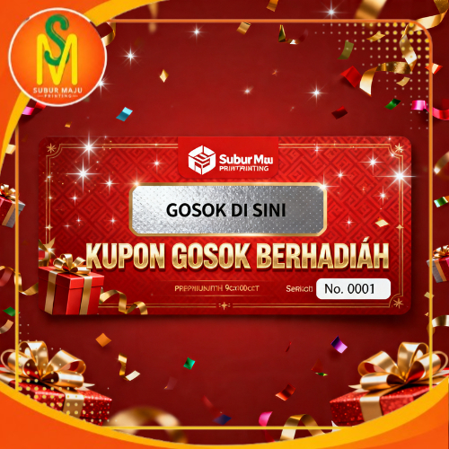 Cetak Kupon Gosok Custom Full Color | Kupon Gosok Berhadiah, Lucky Draw & Promosi