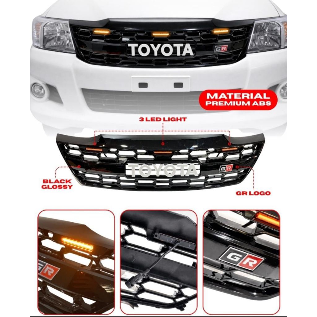 GRIL GRAND FORTUNER 2012 2013 2014 2015 MODEL TOYOTA WITH LAMPU / GRILL LAMPU GRAND FORTUNER