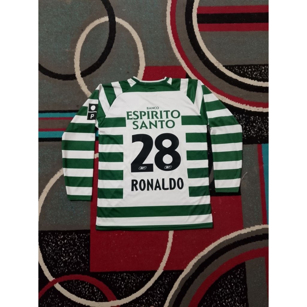 jersey sporting ronaldo retro long sleeve