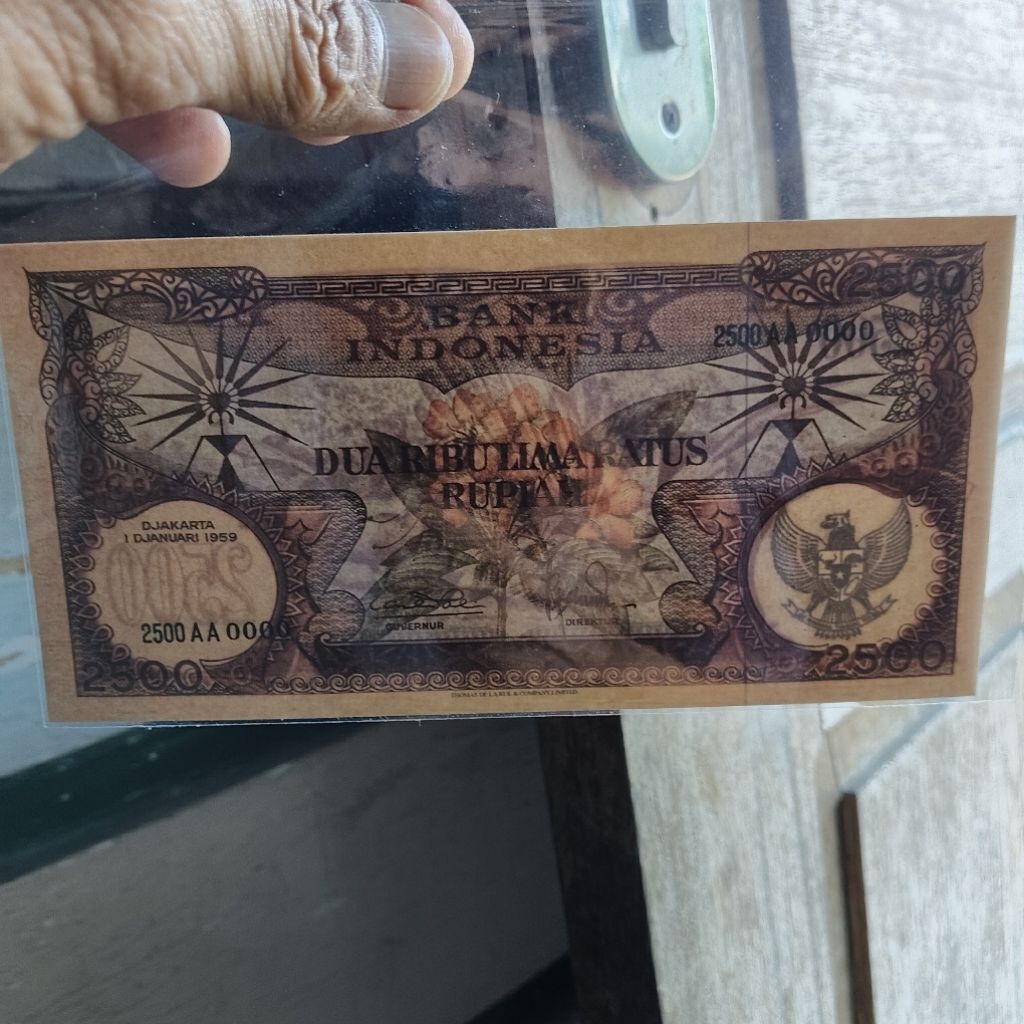 2500 rupiah seri bunga tahun 1959 (uang repro)