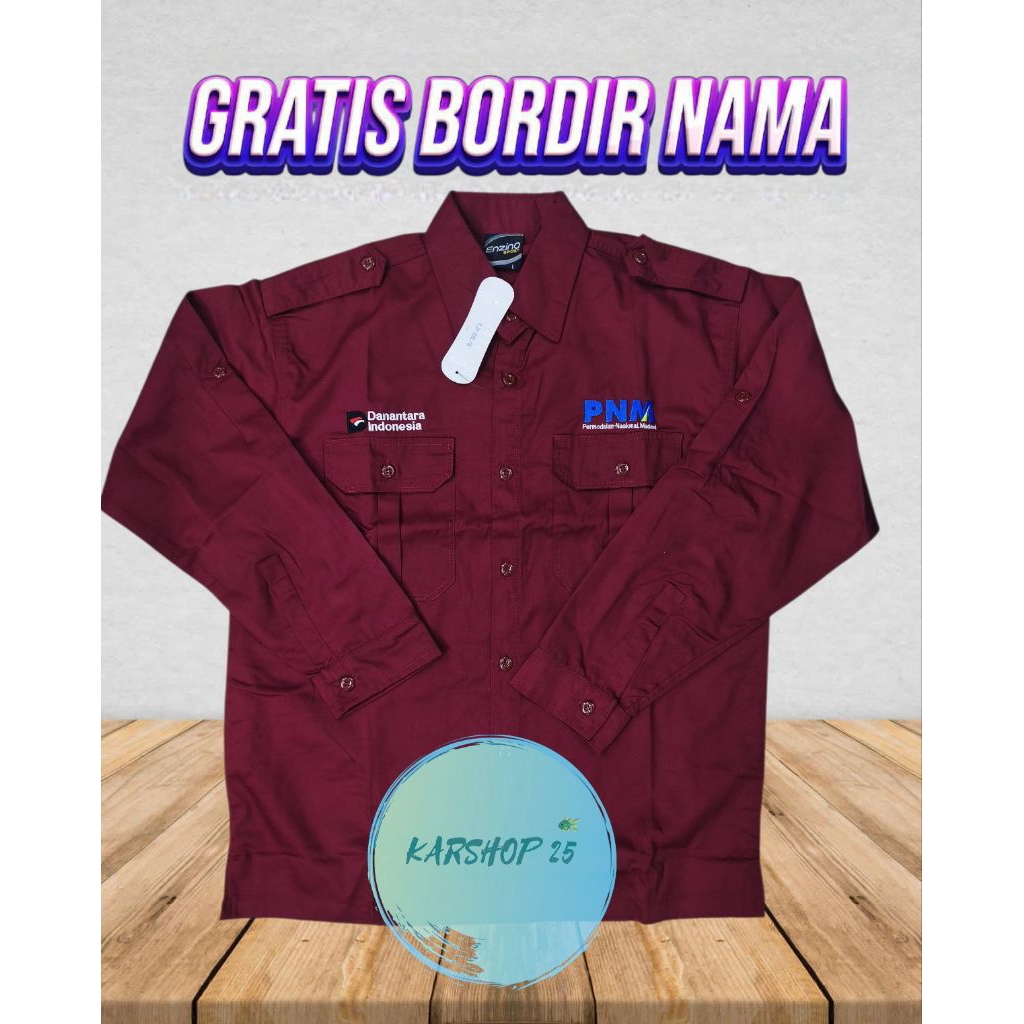 SERAGAM DANANTARA PNM TERBARU ATASAN BAJU PNM KEMEJA KERJA PNM SERAGAM PNM ATASAN BAJU PNM SERAGAM P