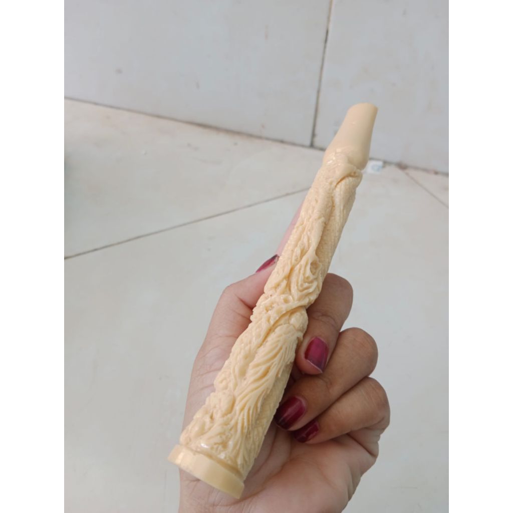 pipa once model gg/gg motif ukir terbaru panjang 17 cm
