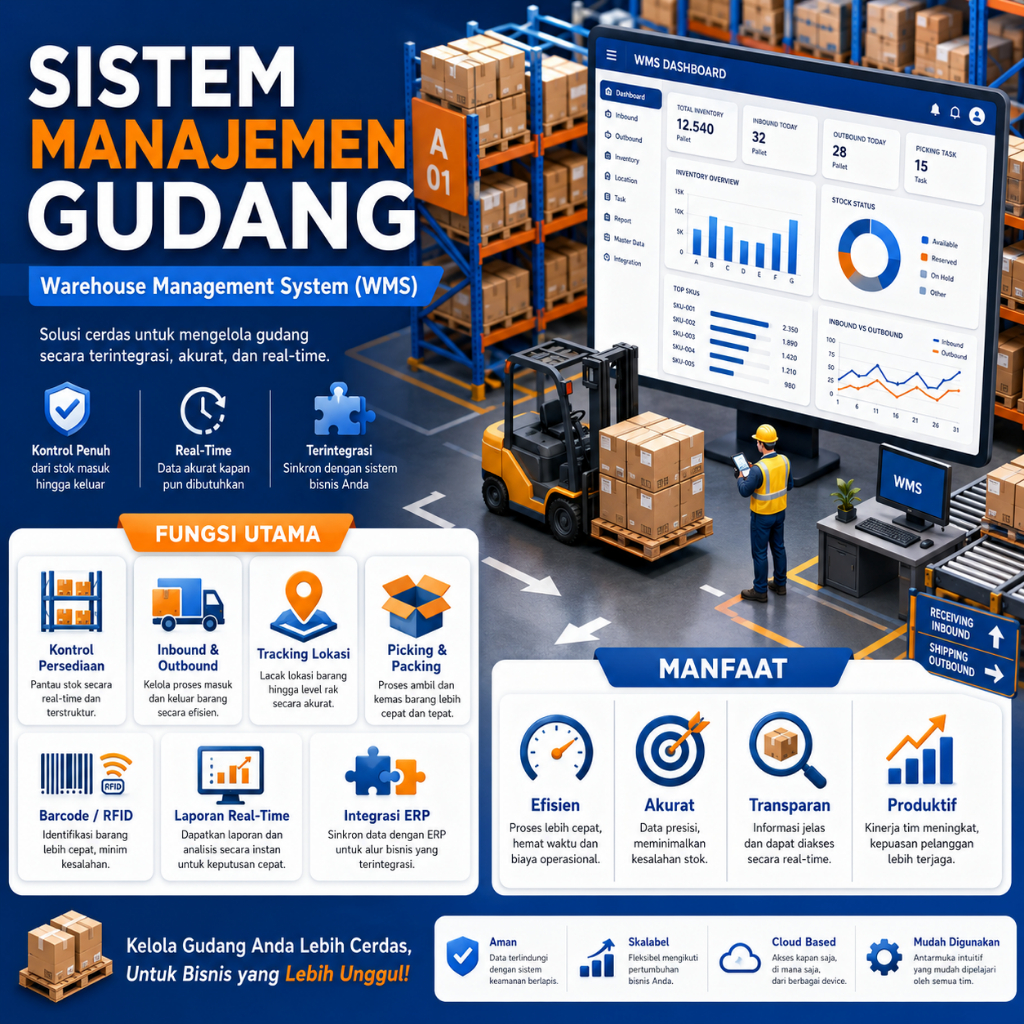 Aplikasi Stok Barang RFID Handheld Warehouse Management System