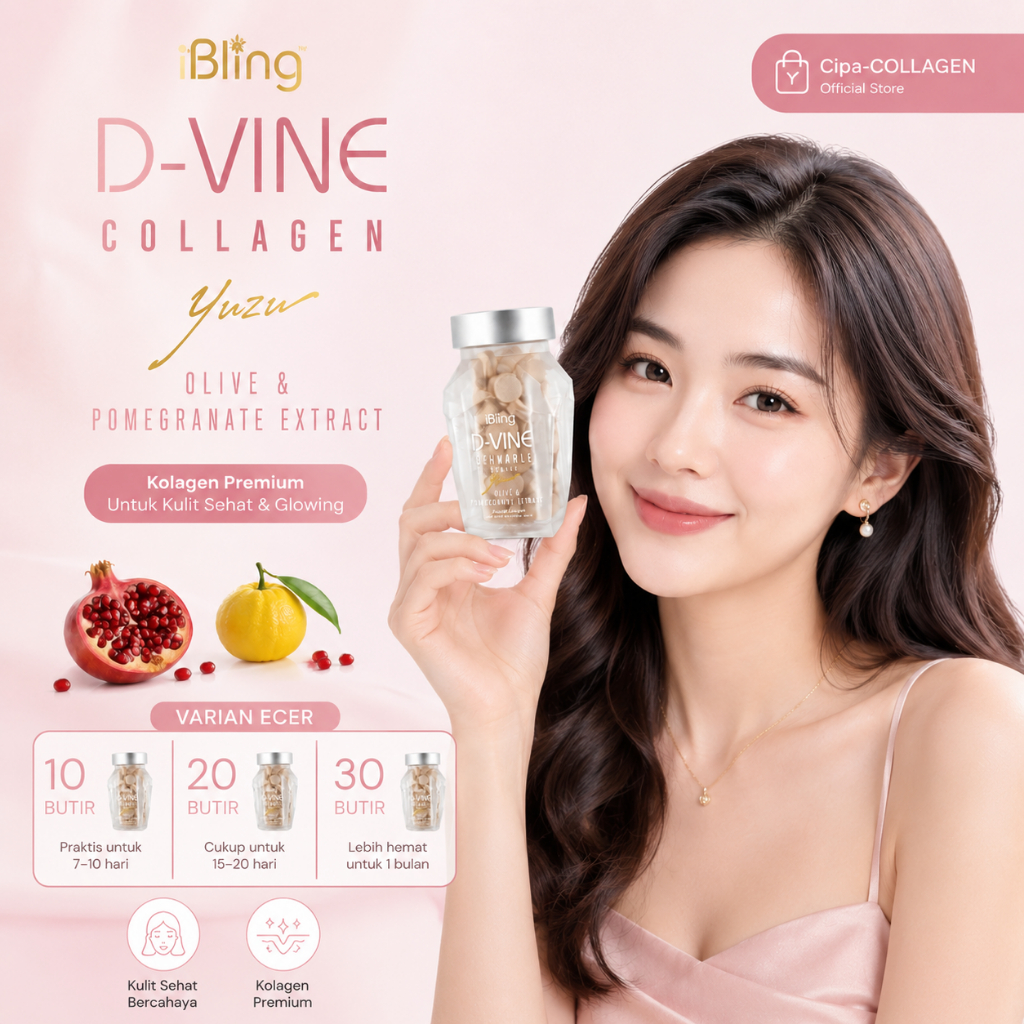 D-Vine Varian 10,20,30 Ecer 1 Botol Dvine Collagen Original 100% Ori By Wellous iBling Pemutih Kulit