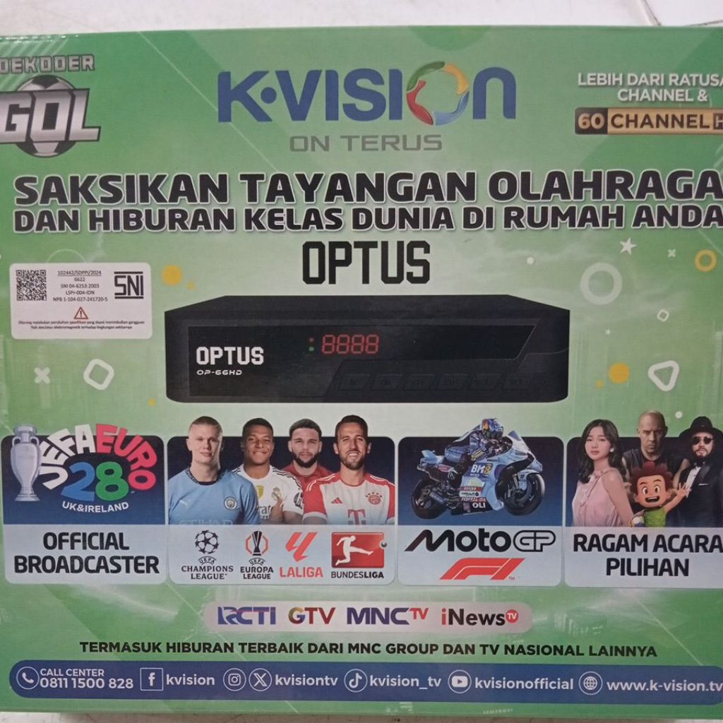 Receiver parabola optus new OP-66 HD gratis voucher 50ribu dalam mesin receiver