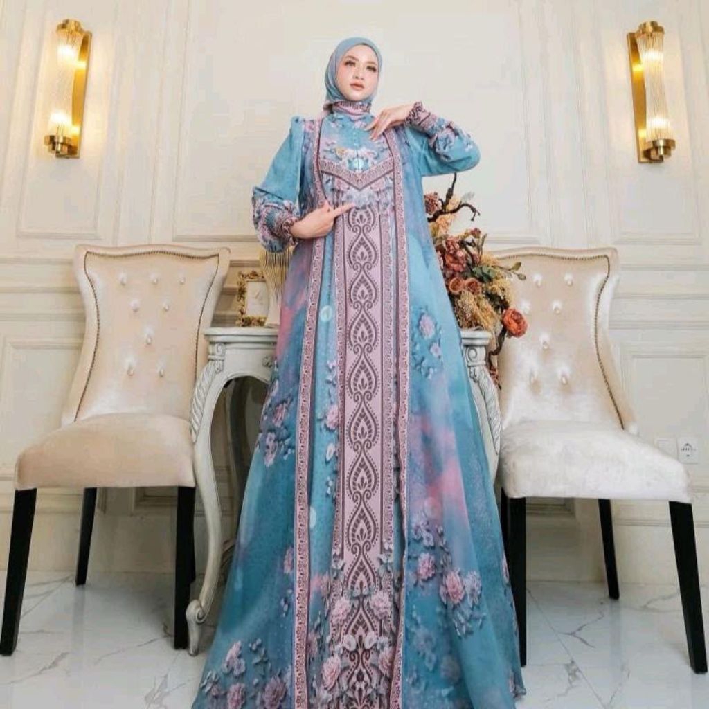 Gamis Syari Mewah Lamora Series By Alya Syari / Gamis Syari Cantik / Gamis Syari Premium