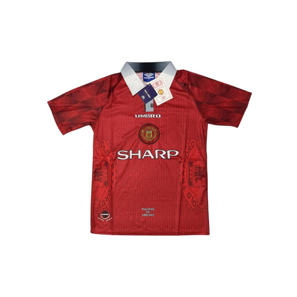 Baju Jersey Bola MU Manchester United 1996 1998 Home Sharp / Retro / Vintage / Champion / Rare / Kol