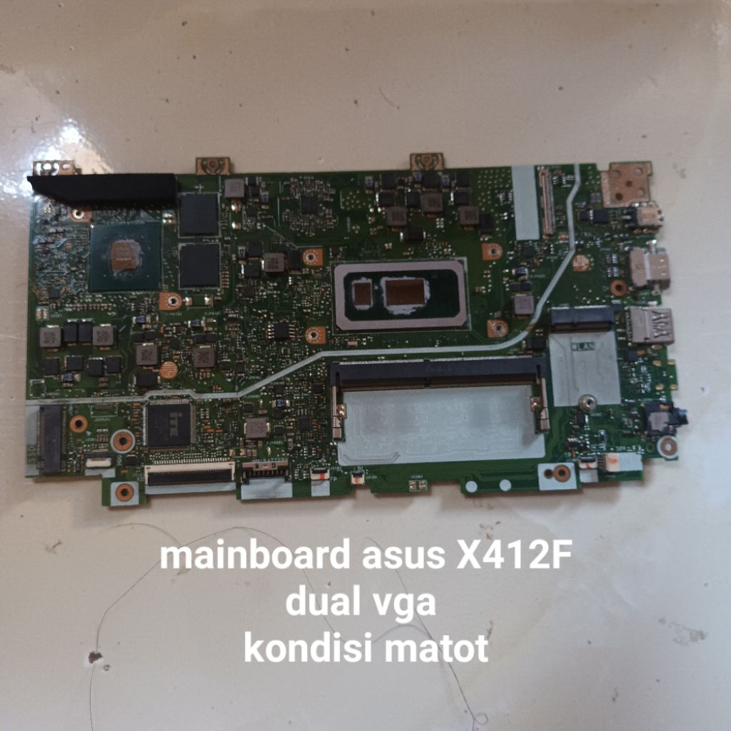 mainboard motherboard core i5 8265U asus X412 X412FL A412 A412FL X412D dual vga virgin kondisi matot