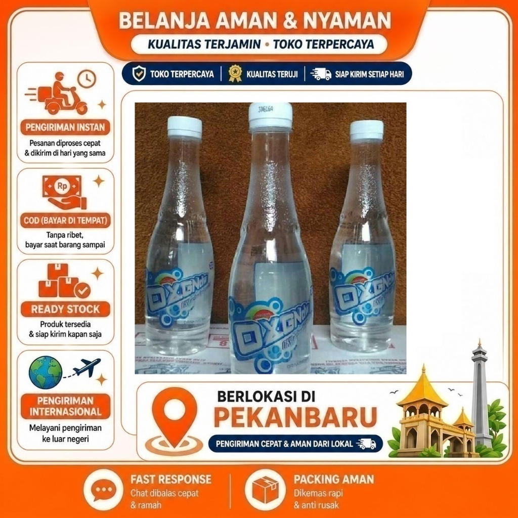 [SDW] pekanbaru/470ml Oxy Mineral Water Air Minum Oxygen Oksigen OW Minuman Kemasan Botol Bottle