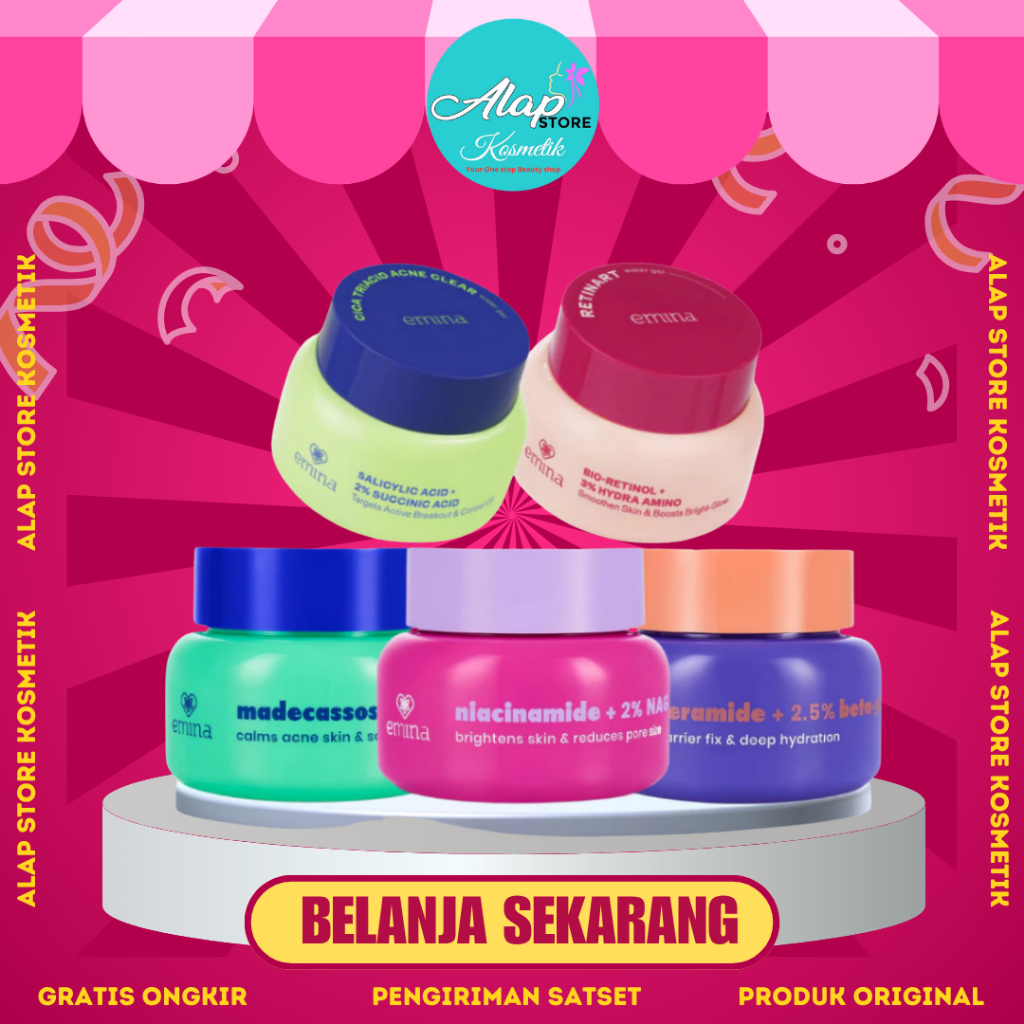 Emina Water Gel Moisturizer |Water Barrier Balancing Gel | Water Bright Glow Gel | Water Calming Gel